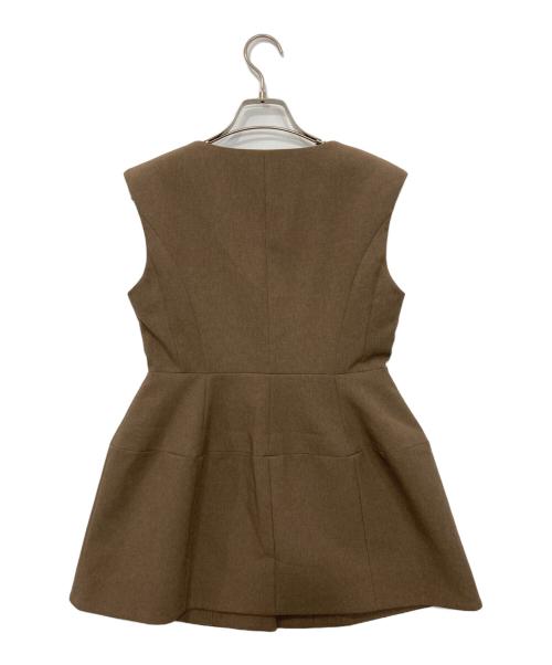 CELFORD（セルフォード）CELFORD (セルフォード) ペプラムベスト ブラウン サイズ:36の古着・服飾アイテム