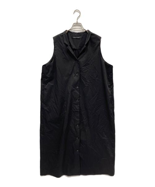 mizuiro-ind（ミズイロインド）mizuiro-ind (ミズイロインド) スタンドカラーストレートワンピース ブラック サイズ:Freeの古着・服飾アイテム