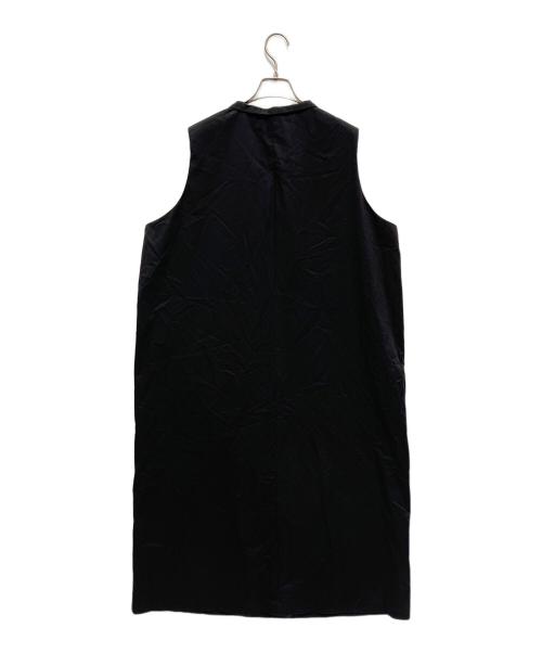 mizuiro-ind（ミズイロインド）mizuiro-ind (ミズイロインド) スタンドカラーストレートワンピース ブラック サイズ:Freeの古着・服飾アイテム