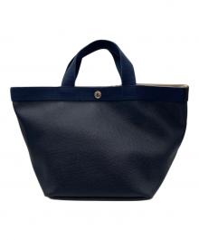 Herve Chapelier（エルベシャプリエ）の古着「リュクス舟型トートM」｜ネイビー×ネイビー