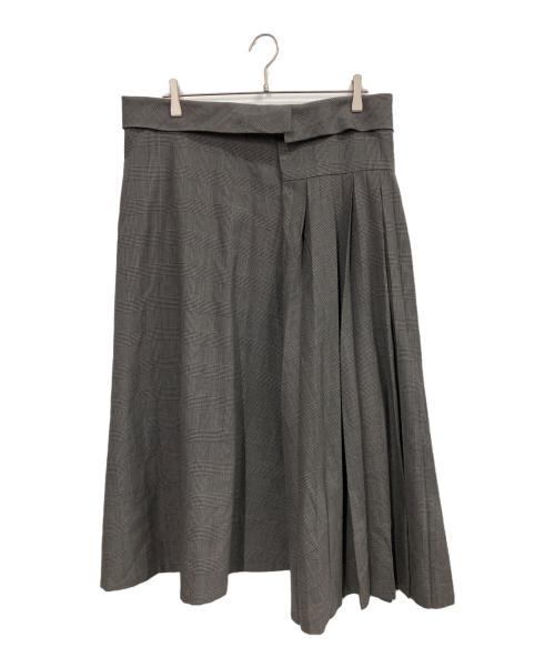 yohji yamamoto+noir（ヨウジヤマモトプリュスノアール）yohji yamamoto+noir (ヨウジヤマモトプリュスノアール) アシンメトリースカート グレー サイズ:3の古着・服飾アイテム