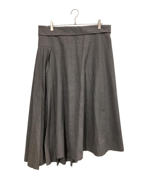 yohji yamamoto+noir（ヨウジヤマモトプリュスノアール）yohji yamamoto+noir (ヨウジヤマモトプリュスノアール) アシンメトリースカート グレー サイズ:3の古着・服飾アイテム