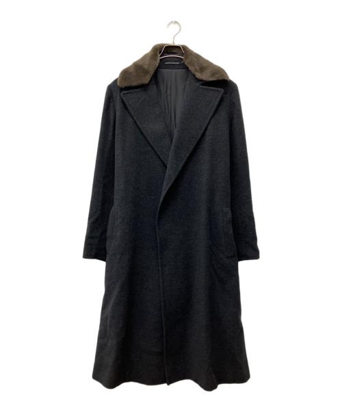 yohji yamamoto+noir（ヨウジヤマモトプリュスノアール）yohji yamamoto+noir (ヨウジヤマモトプリュスノアール) ウールロングコート グレー サイズ:3の古着・服飾アイテム