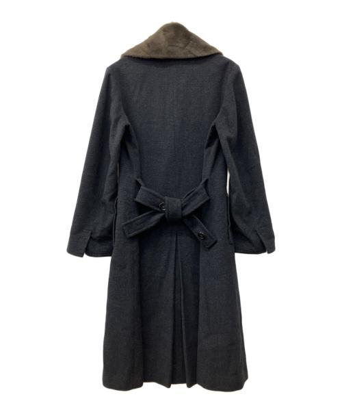 yohji yamamoto+noir（ヨウジヤマモトプリュスノアール）yohji yamamoto+noir (ヨウジヤマモトプリュスノアール) ウールロングコート グレー サイズ:3の古着・服飾アイテム