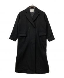 RIM.ARK（リムアーク）の古着「Double breast maxi CT/ダブルブレストマキシコート」｜ブラック
