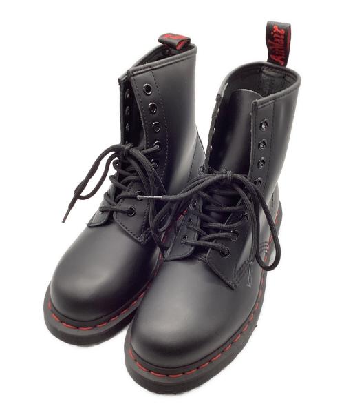 Dr.Martens（ドクターマーチン）Dr.Martens (ドクターマーチン) レッドステッチ8ホールブーツ ブラック サイズ:SIZE 5の古着・服飾アイテム