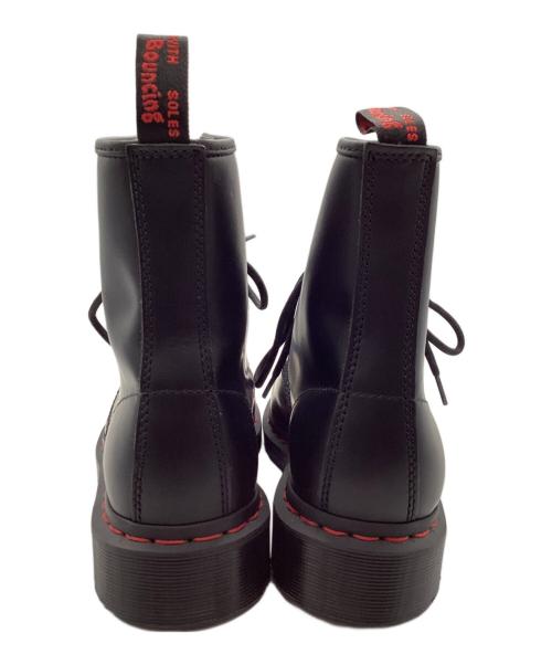 Dr.Martens（ドクターマーチン）Dr.Martens (ドクターマーチン) レッドステッチ8ホールブーツ ブラック サイズ:SIZE 5の古着・服飾アイテム