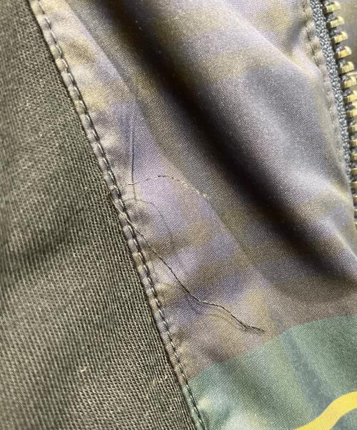 POLO RALPH LAUREN（ポロ・ラルフローレン）POLO RALPH LAUREN (ポロ・ラルフローレン) チェックダウンコート ネイビー サイズ:XSの古着・服飾アイテム