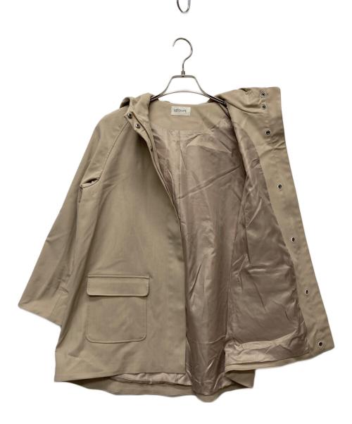 BETOUPE（ベトゥープ）BETOUPE (ベトゥープ) リサイクルツイルフーデットコート ベージュ サイズ:FREEの古着・服飾アイテム