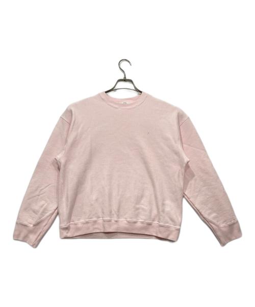 ATON（エイトン）ATON (エイトン) NATURAL DYED URAKE/ナチュラルダイ オーバーサイズ プルオーバー スウェット ピンク サイズ:00の古着・服飾アイテム