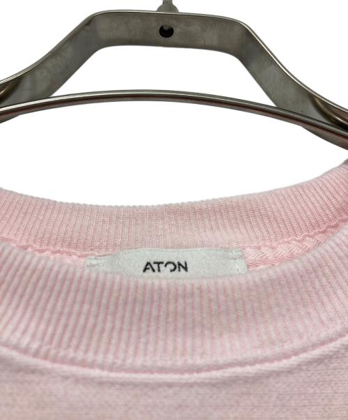 ATON（エイトン）ATON (エイトン) NATURAL DYED URAKE/ナチュラルダイ オーバーサイズ プルオーバー スウェット ピンク サイズ:00の古着・服飾アイテム