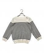 MADISON BLUEマディソンブルー）の古着「HELLO CREW L/S PO BORDER」｜ホワイト