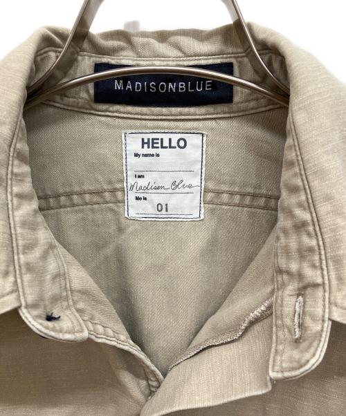 MADISON BLUE（マディソンブルー）MADISON BLUE (マディソンブルー) HAMPTON BACK SATIN SHIRT ベージュ サイズ:Ｓの古着・服飾アイテム
