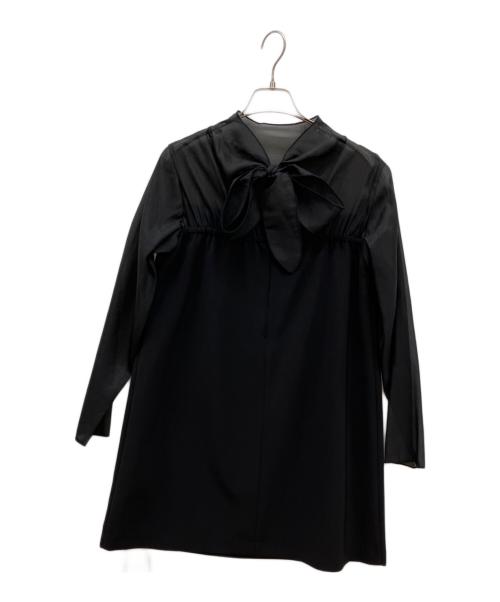 Ameri（アメリ）Ameri (アメリ) SHEER BOW TIE SET UP ブラック サイズ:Mの古着・服飾アイテム