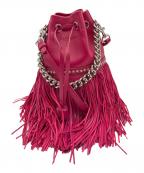 J&M DAVIDSONジェイ＆エム デヴィッドソン）の古着「ミディアム フリンジカーニバル 2wayバッグ」｜ショッキングピンク