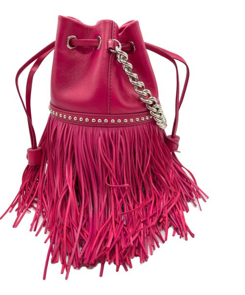 J&M DAVIDSON（ジェイ＆エム デヴィッドソン）J&M DAVIDSON (ジェイ＆エム デヴィッドソン) ミディアム フリンジカーニバル 2wayバッグ ショッキングピンクの古着・服飾アイテム