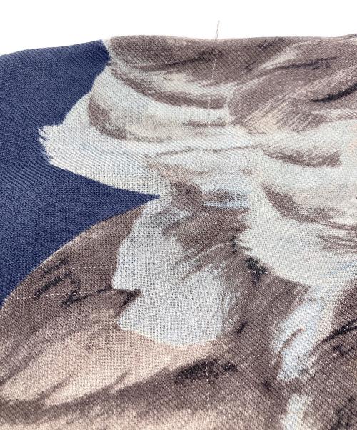 LOEWE（ロエベ）LOEWE (ロエベ) 大判ストール ネイビーの古着・服飾アイテム