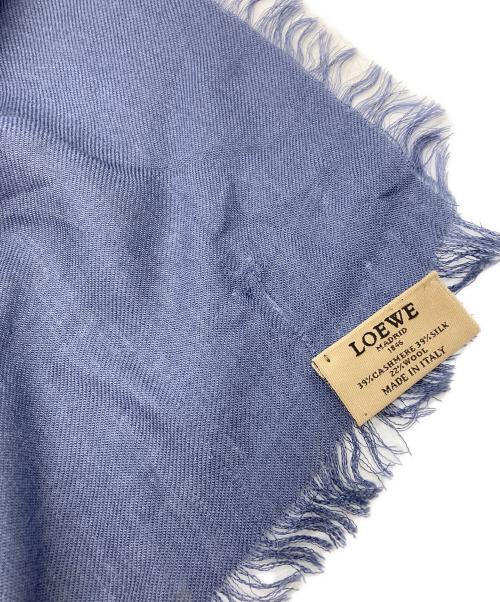 LOEWE（ロエベ）LOEWE (ロエベ) 大判ストール ネイビーの古着・服飾アイテム