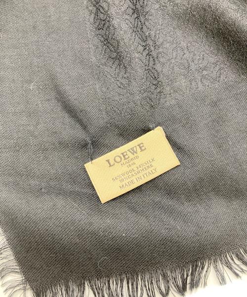 LOEWE（ロエベ）LOEWE (ロエベ) アナグラム大判ストール ブラックの古着・服飾アイテム