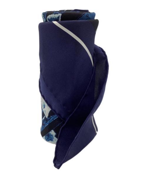 CHANEL（シャネル）CHANEL (シャネル) CHANEL/コレクション2008/2009 パリ・モスクワ　スカーフ ネイビーの古着・服飾アイテム