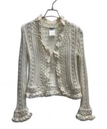 CHANEL（シャネル）の古着「レースカーディガン」｜ホワイト