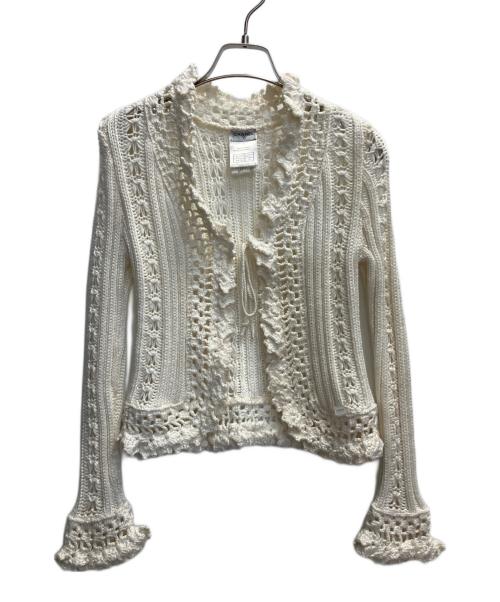 CHANEL（シャネル）CHANEL (シャネル) レースカーディガン ホワイト サイズ:38の古着・服飾アイテム