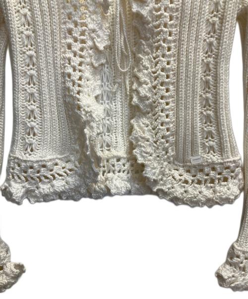 CHANEL（シャネル）CHANEL (シャネル) レースカーディガン ホワイト サイズ:38の古着・服飾アイテム