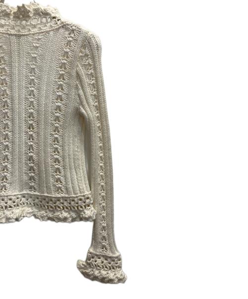 CHANEL（シャネル）CHANEL (シャネル) レースカーディガン ホワイト サイズ:38の古着・服飾アイテム