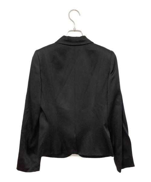 Christian Dior（クリスチャン ディオール）Christian Dior (クリスチャン ディオール) ビジュー パール ボタン シャーリング ジャケット ブラック サイズ:38の古着・服飾アイテム