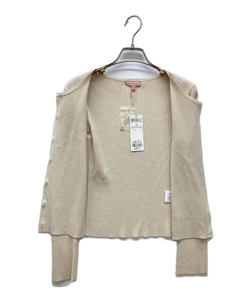 TOCCA（トッカ）TOCCA (トッカ) SILK RIB CARDIGAN ベージュ サイズ:Ｍ 未使用品の古着・服飾アイテム