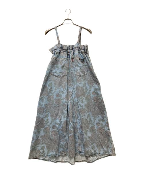 LEVI'S（リーバイス）LEVI'S (リーバイス) Ganni (ガニー) フラワープリントデニムワンピース インディゴ サイズ:Ｌの古着・服飾アイテム