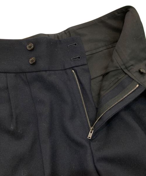 MARGARET HOWELL（マーガレットハウエル）MARGARET HOWELL (マーガレットハウエル) FOX BROTHERS (フォックスブラザーズ) ウールタックパンツ ネイビー サイズ:1の古着・服飾アイテム