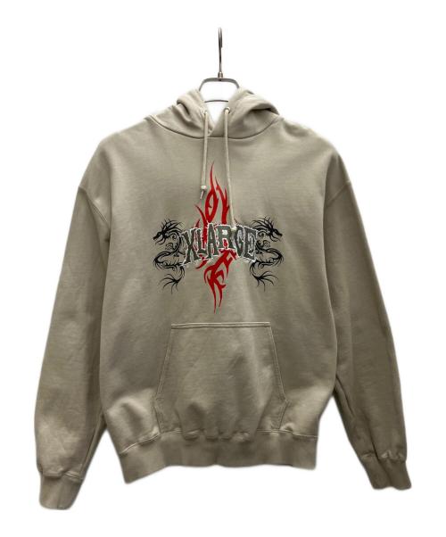 X-LARGE（エクストララージ）X-LARGE (エクストララージ) DRAGON HOODED SWEATSHIRT ベージュ サイズ:Sの古着・服飾アイテム