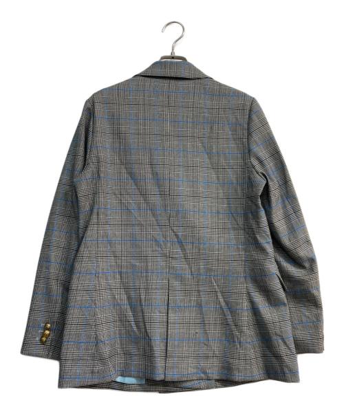 NOLLEY'S（ノーリーズ）NOLLEY'S (ノーリース) ストレッチツイルダブルジャケット グレー サイズ:38の古着・服飾アイテム