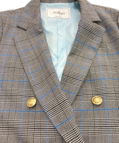 NOLLEY'S（ノーリーズ）NOLLEY'S (ノーリース) ストレッチツイルダブルジャケット グレー サイズ:38の古着・服飾アイテム