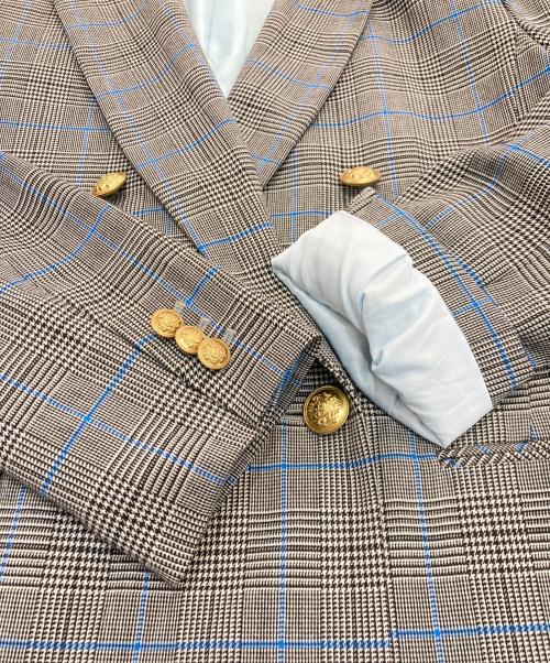 NOLLEY'S（ノーリーズ）NOLLEY'S (ノーリース) ストレッチツイルダブルジャケット グレー サイズ:38の古着・服飾アイテム