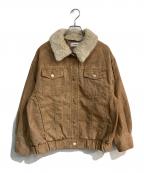 Snidelスナイデル）の古着「衿ボアコーデュロイブルゾン　SWFC251035」｜キャメル