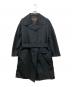 LOUIS VUITTON（ルイ ヴィトン）の古着「シルクブレンド丸襟コート」｜ブラック