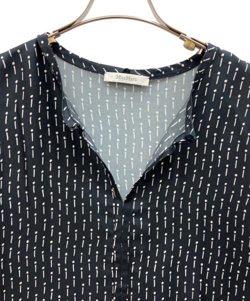 MaxMara（マックスマーラ）MaxMara (マックスマーラ) ボウタイシルクブラウス ブラック サイズ:44の古着・服飾アイテム