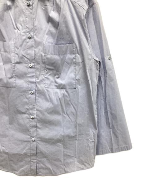 Martin Margiela4（マルタンマルジェラ 4）Martin Margiela4 (マルタンマルジェラ 4) ロールアップダブルカラーシャツ ブルー サイズ:40の古着・服飾アイテム