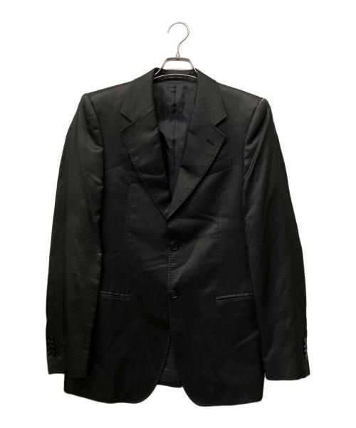 EMPORIO ARMANI（エンポリオアルマーニ）EMPORIO ARMANI (エンポリオアルマーニ) 00ｓシルクブレンドテーラードジャケット ブラック サイズ:48の古着・服飾アイテム