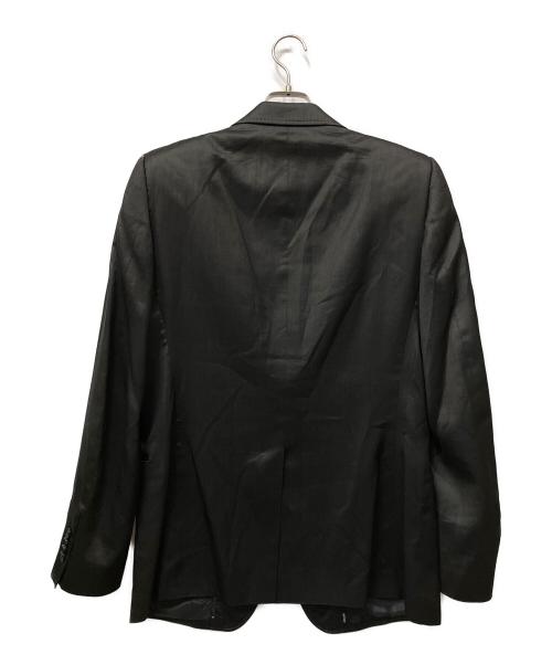 EMPORIO ARMANI（エンポリオアルマーニ）EMPORIO ARMANI (エンポリオアルマーニ) 00ｓシルクブレンドテーラードジャケット ブラック サイズ:48の古着・服飾アイテム