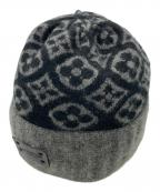 LOUIS VUITTONルイ ヴィトン）の古着「カシミヤニットキャップ」｜グレー×ブラック