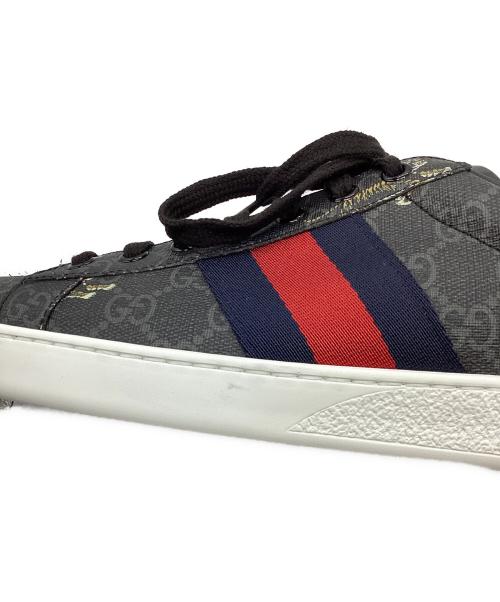 GUCCI（グッチ）GUCCI (グッチ) エースGGスプリーム タイガー スニーカー ブラック サイズ: 8 1/2の古着・服飾アイテム