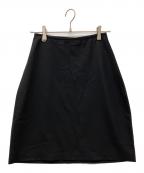 Y'sワイズ）の古着「ウールギャバジン　スカート」｜ブラック