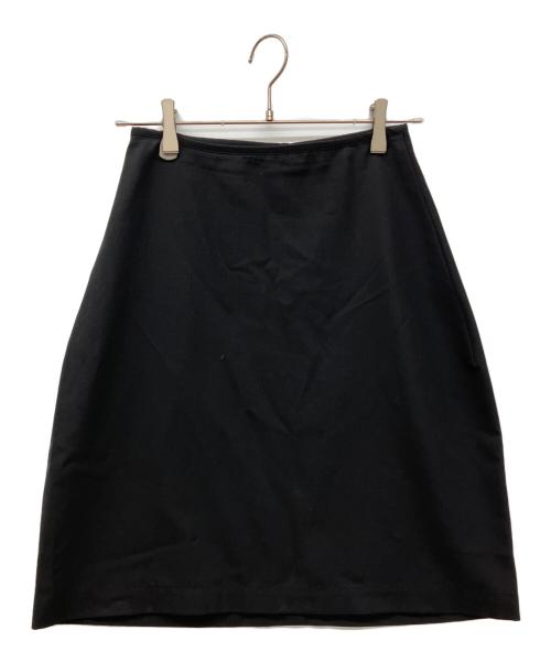 Y's（ワイズ）Y's (ワイズ) ウールギャバジン　スカート ブラック サイズ:3の古着・服飾アイテム