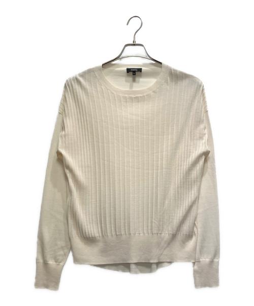 theory（セオリー）theory (セオリー) リブニット ホワイト サイズ:Sの古着・服飾アイテム