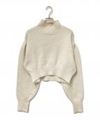 HER LIP TOハーリップトゥ）の古着「Adoro Cropped Knit Pul lover」｜ホワイト