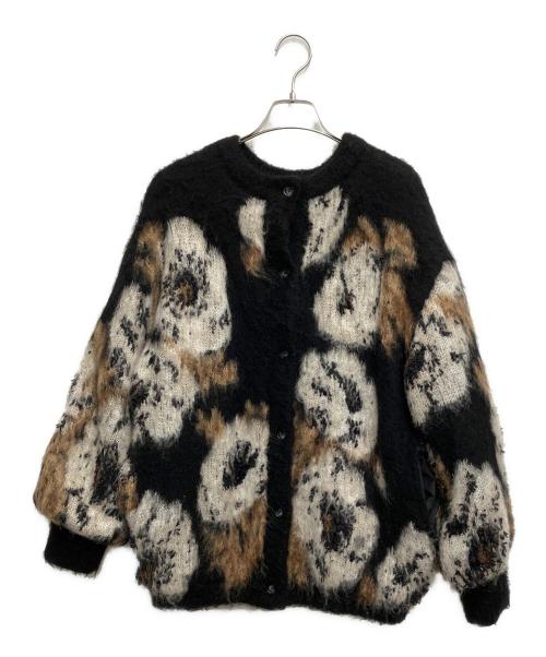 Ameri（アメリ）AMERI (アメリ) VERONICAJACQUARDKNIT CARDIGAN ブラック サイズ:FREEの古着・服飾アイテム