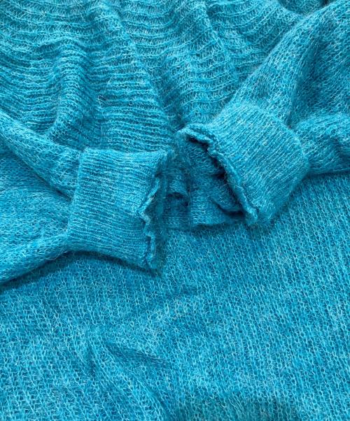 Ameri（アメリ）AMERI (アメリ) LOOSE FRILL KNIT TOP　0124201230960 ブルー サイズ:Freeの古着・服飾アイテム